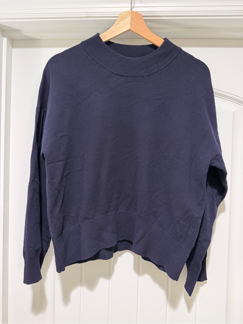 Target Navy Relaxed Mock Neck Sweater